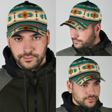 Powwow Store gb nat00559 03 green native pattern classic cap