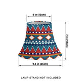 Yellow, Red & Blue Ethnic Pattern Native American Bell Lamp Shade no link