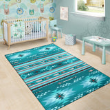 Powwow Store gb nat00602 blue light pattern area rug