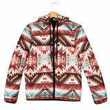 GB-NAT00540 Red Vector Women's Padded Hooded Jacket