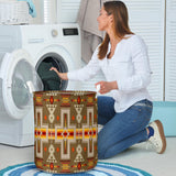 Powwow Store gb nat00062 10 light brown tribe design laundry basket