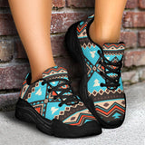 GB-NAT00319 Line Shapes Ethnic Pattern Chunky Sneakers