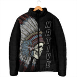 Powwow Storegb nat00129 native american skull mens padded jacket