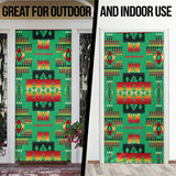GB-NAT00046-05 Green Native Pattern Door Sock