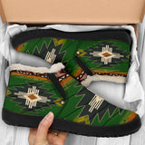 Southwest Green Symbol Native American Winter Sneaker - Powwow Store