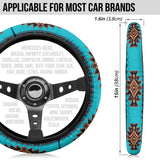 Powwow Store gb nat00064 brown western steering wheel cover