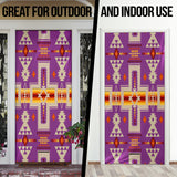 GB-NAT00062-07 Light Purple Tribe Design Native American Door Sock