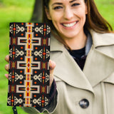 GB-NAT00062-01 Black Tribe Design Native   Clutch Purse