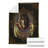 Powwow Store gb nat00020 02 wolf warrior dreamcatcher native american blanket