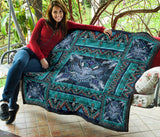 Powwow Storeqlt 005 pattern blue mandala premium quilt