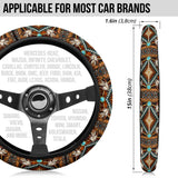 GB-NAT00023-04 Mandala Brown Steering Wheel Cover