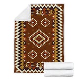 Powwow Store gb nat00415 02 ethnic geometric brown pattern blanket