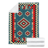 Powwow Store gb nat00415 ethnic geometric red pattern premium blanket