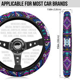 Powwow Store gb nat00380 purple tribe pattern steering wheel cover