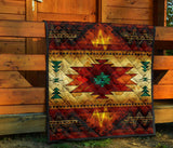 Southwest Brown Symbol Native American Premium Quilt