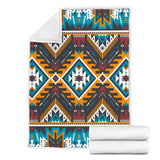 Powwow Store gb nat00406 yellow aztec geometric blanket