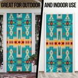 GB-NAT00062-05 Turquoise Tribe Design Native American Door Sock