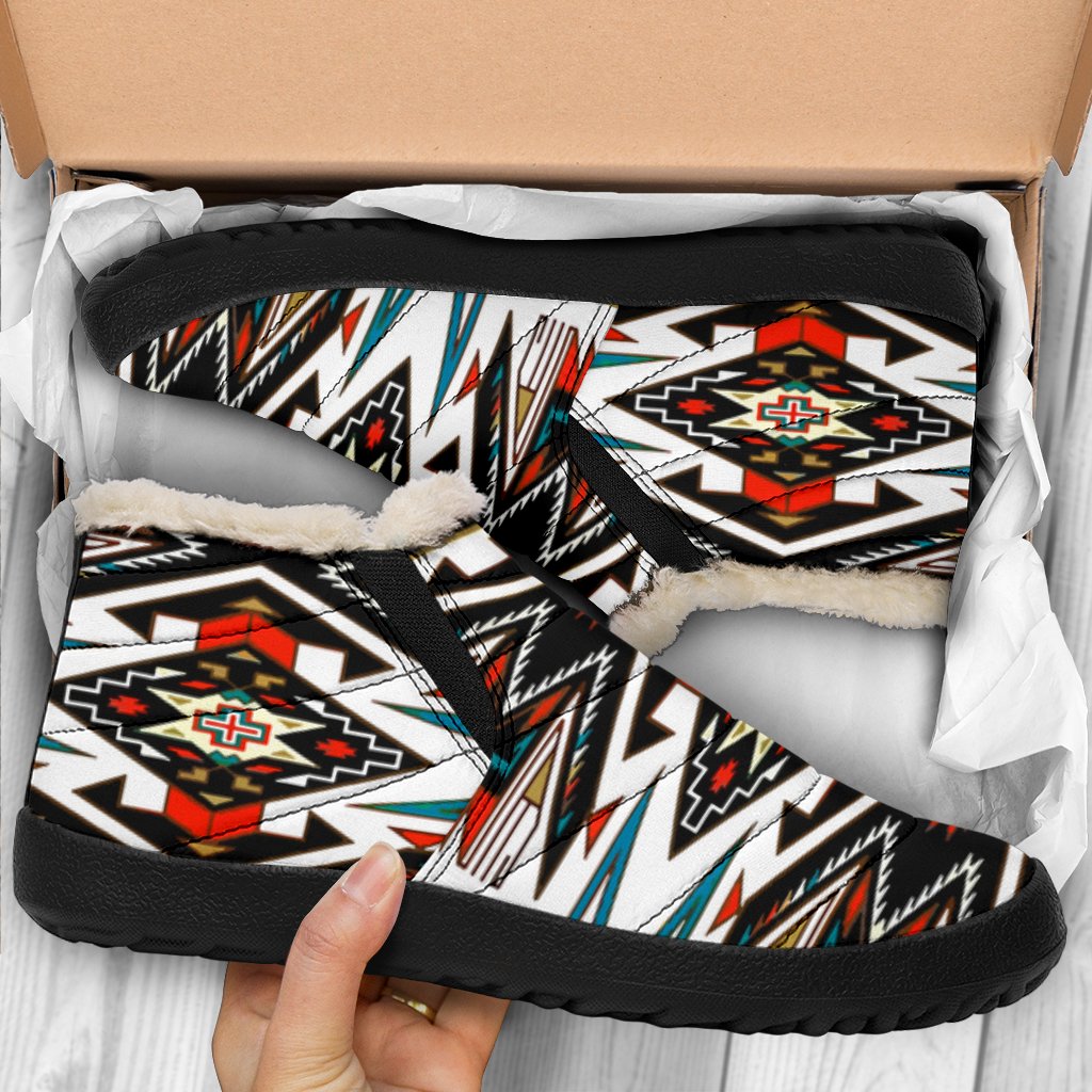 Tribal Pattern Colorful Native American Winter Sneakers - Powwow Store