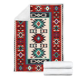 Powwow Store gb nat00370 geometric red pattern blanket