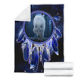 Powwow Store gb nat00395 wolf blue galaxy blanket