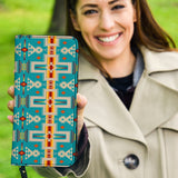 Powwow Store gb nat00062 05 turquoise tribe design native clutch purse