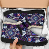 Naumaddic Arts Purple  Native American Winter Sneakers - Powwow Store