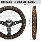 Powwow Store gb nat00600 brown pattern native steering wheel cover