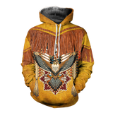 Powwow StoreHD1114 Mandala Thunderbird Native American 3D Hoodie