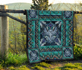 Powwow Storeqlt 005 pattern blue mandala premium quilt