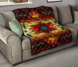 Southwest Brown Symbol Native American Premium Quilt