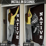 GB-NAT00335 Gray Chief Native American Door Sock