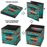 GB-NAT00046-01 Blue Native Tribes Pattern Storage Cube