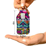 Native Pattern Sanitizer Bottle Keychains SET 13