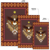 GB-NAT00133-04 Sun Owl Dreamcatcher Native American Design Area Rug - Powwow Store