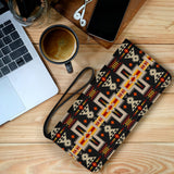 GB-NAT00062-01 Black Tribe Design Native   Clutch Purse