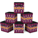 GB-NAT00062-09 Dark Purple Tribe Design  Storage Cube