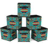 GB-NAT00046-01 Blue Native Tribes Pattern Storage Cube