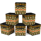 GB-NAT00062-12 Dark Green Tribe Design  Storage Cube