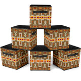 GB-NAT00062-10 Light Brown Tribe Design Storage Cube
