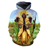 Native American 3D Wakan Tanka And The Great Spirit Bison Pullover Hoodies - Powwow Store