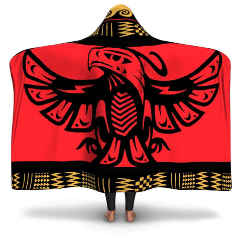 Thunderbird Arrives Native American Pride Hooded Blanket