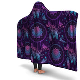 Moonlight Dreamcatcher Native American Design Hooded Blanket - Powwow Store