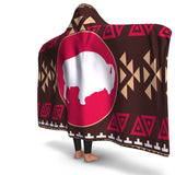 Brown Bison Native American Pride Hooded Blanket