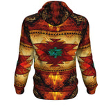 Southwest Brown Symbol Native American Pullover Hoodie - Powwow Store