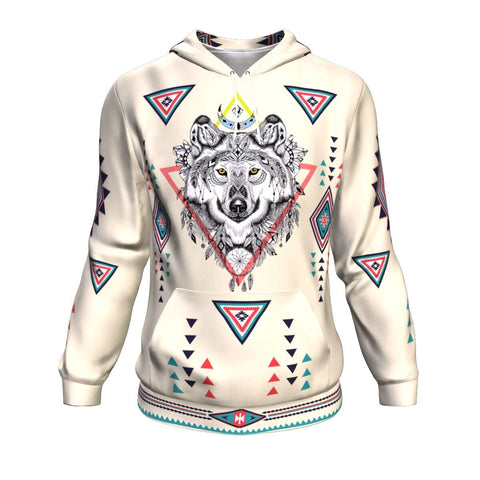 Native American Pride Wolf All Over Hoodie - Powwow Store