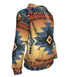 Blue Pearl Pattern Native American All Over Hoodie - Powwow Store