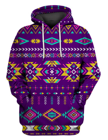 Powwow Store gb nat00549 02 light purple pattern 3d hoodie