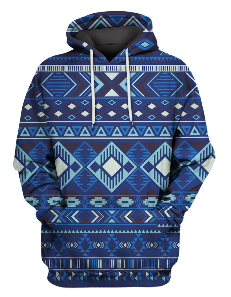 Powwow Store gb nat00407 navy pattern 3d hoodie