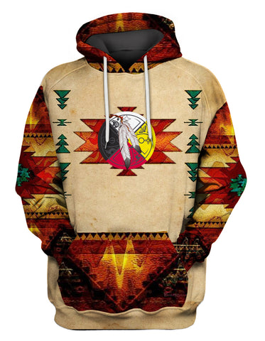 Powwow Store gb nat00068b united tribes brown design 3d hoodie