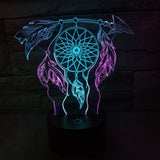 LED 3D Dream Catcher Arrow Night Light Lamp - Native American Lamp - ProudThunderbird